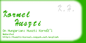 kornel huszti business card